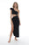 Falda Ceñida  con Recogido Anudado Color Negro Colección Summer Diaries