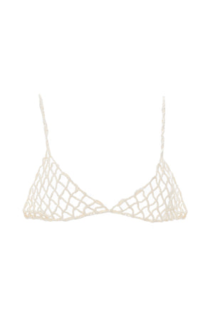 Top Macramé en Malla Dazzling Color Marfil Colección Summer Diaries