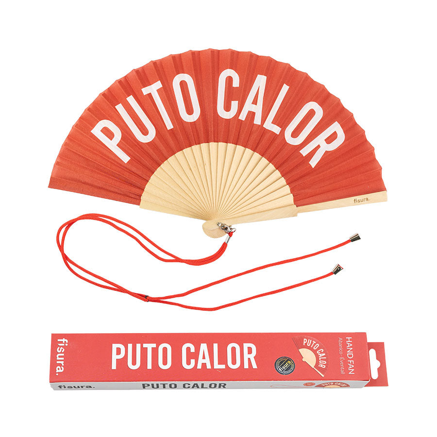 Abanico Puto calor Rojo