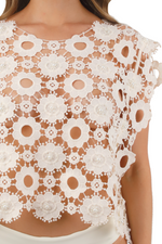 Camisa Marfíl flor Aurora