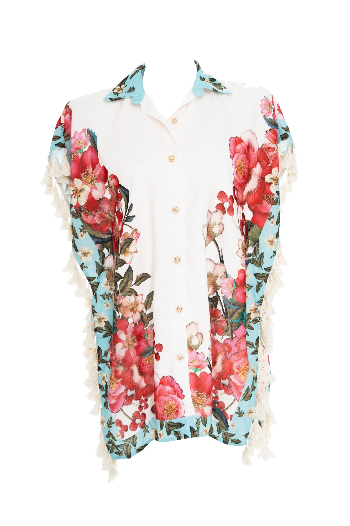 Camisa Con pompones Estampado Bloom