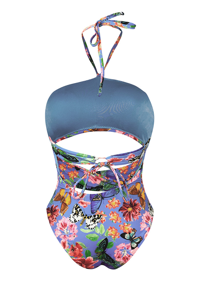 Entero Trikini Azul Butterfly