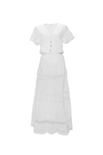 Vestido con Bolillo Marfil Candid