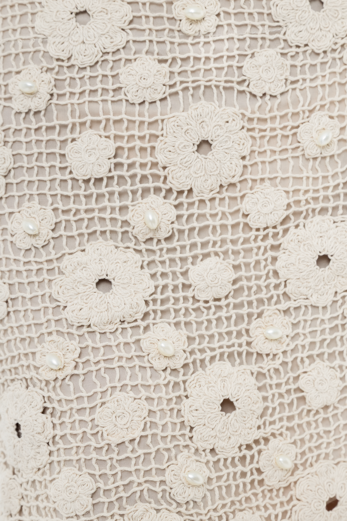 Falda Tejida Marfíl flor Copacabana