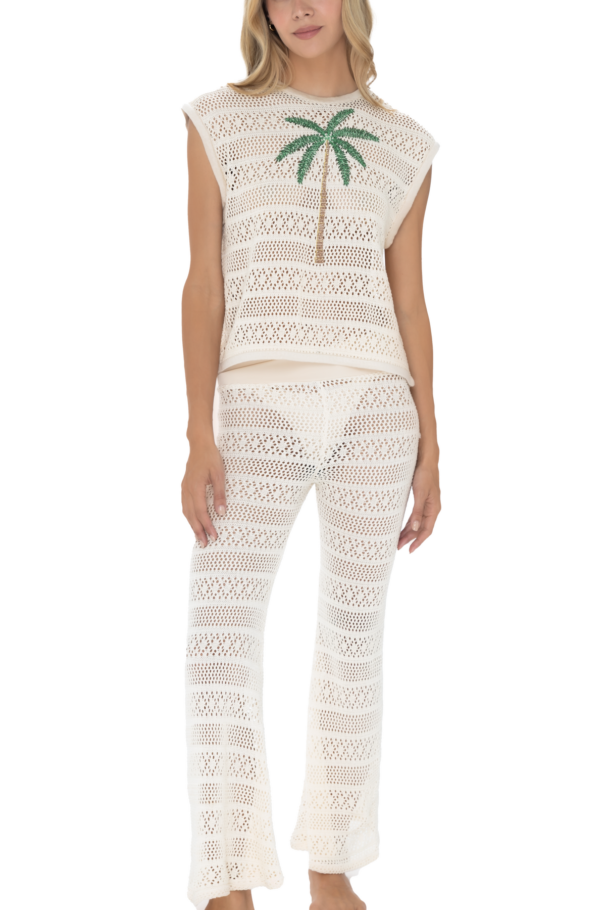 Camisa Tejida Marfíl Copacabana