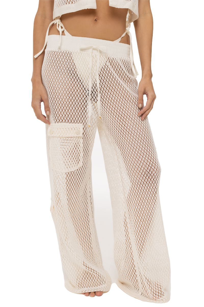 Pantalón Malla Marfil Jardin