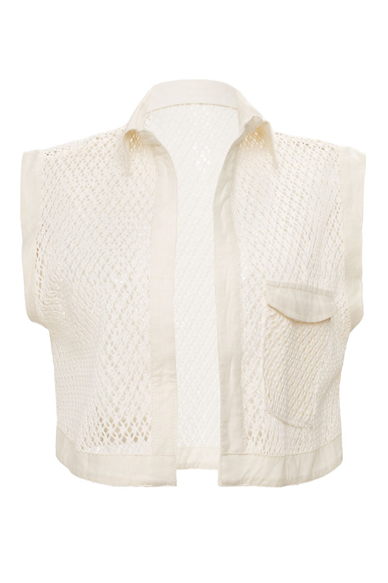 Camisa Malla Marfil Jardin