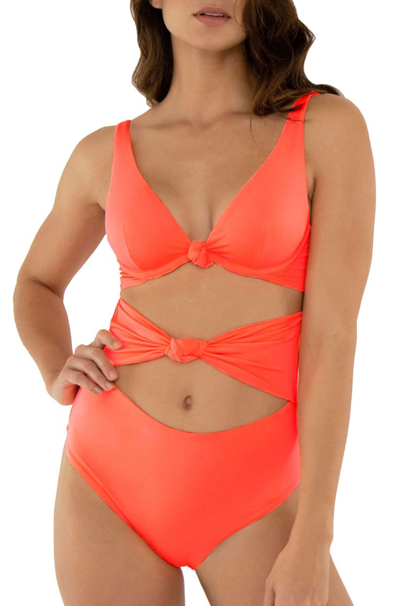 Entero Trikini Naranja Multicolor