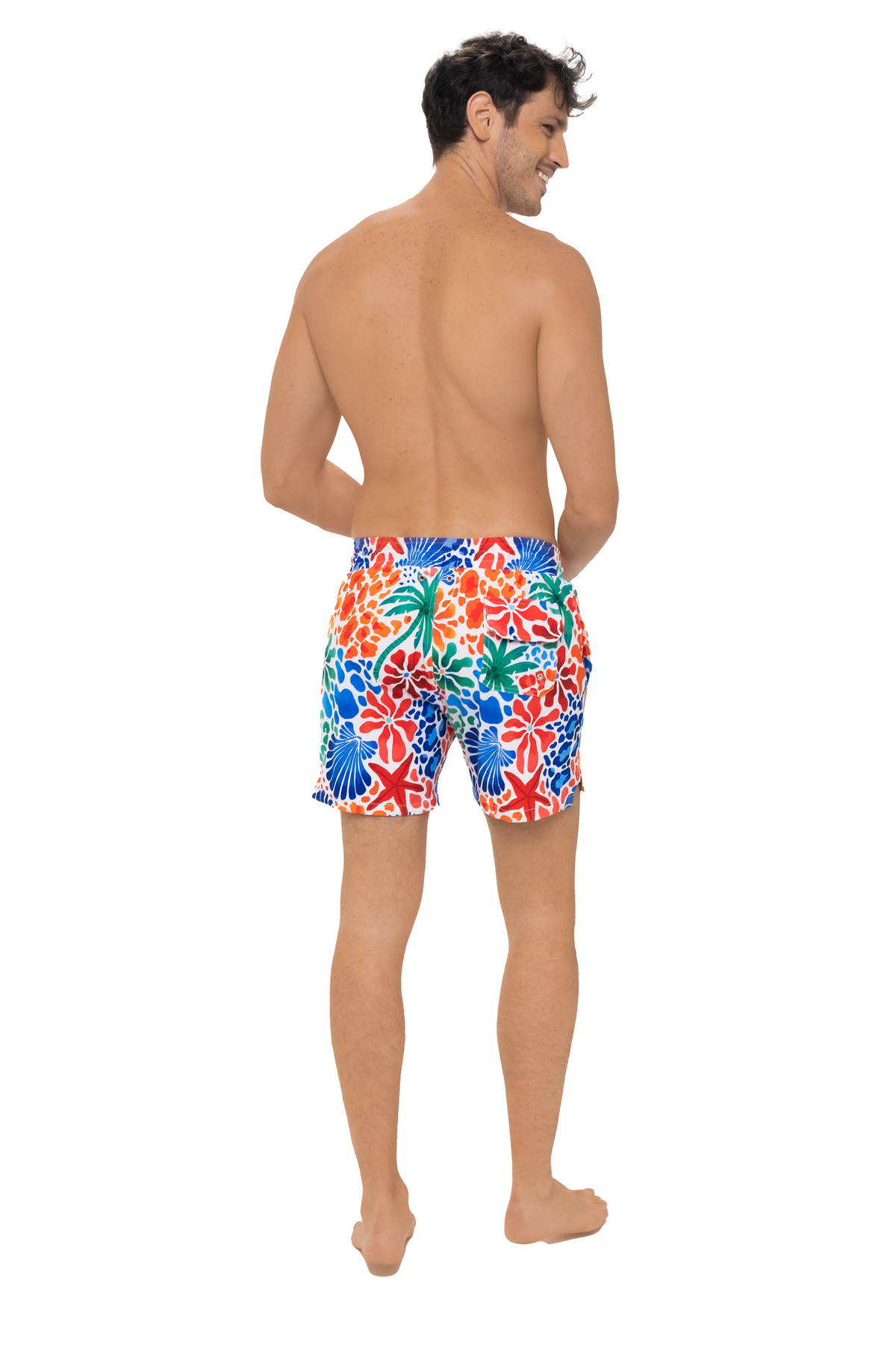 Pantaloneta Hombre Estampado Seashells