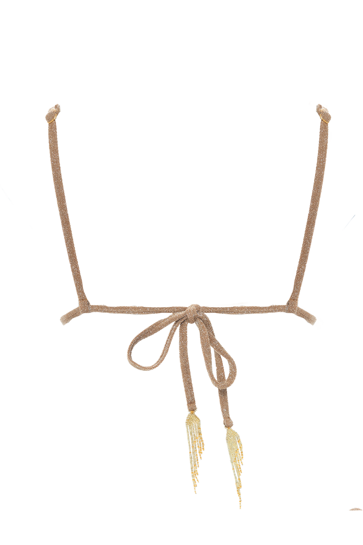 Top Tríangulo Dorado Sparkly