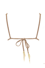 Top Tríangulo Dorado Sparkly