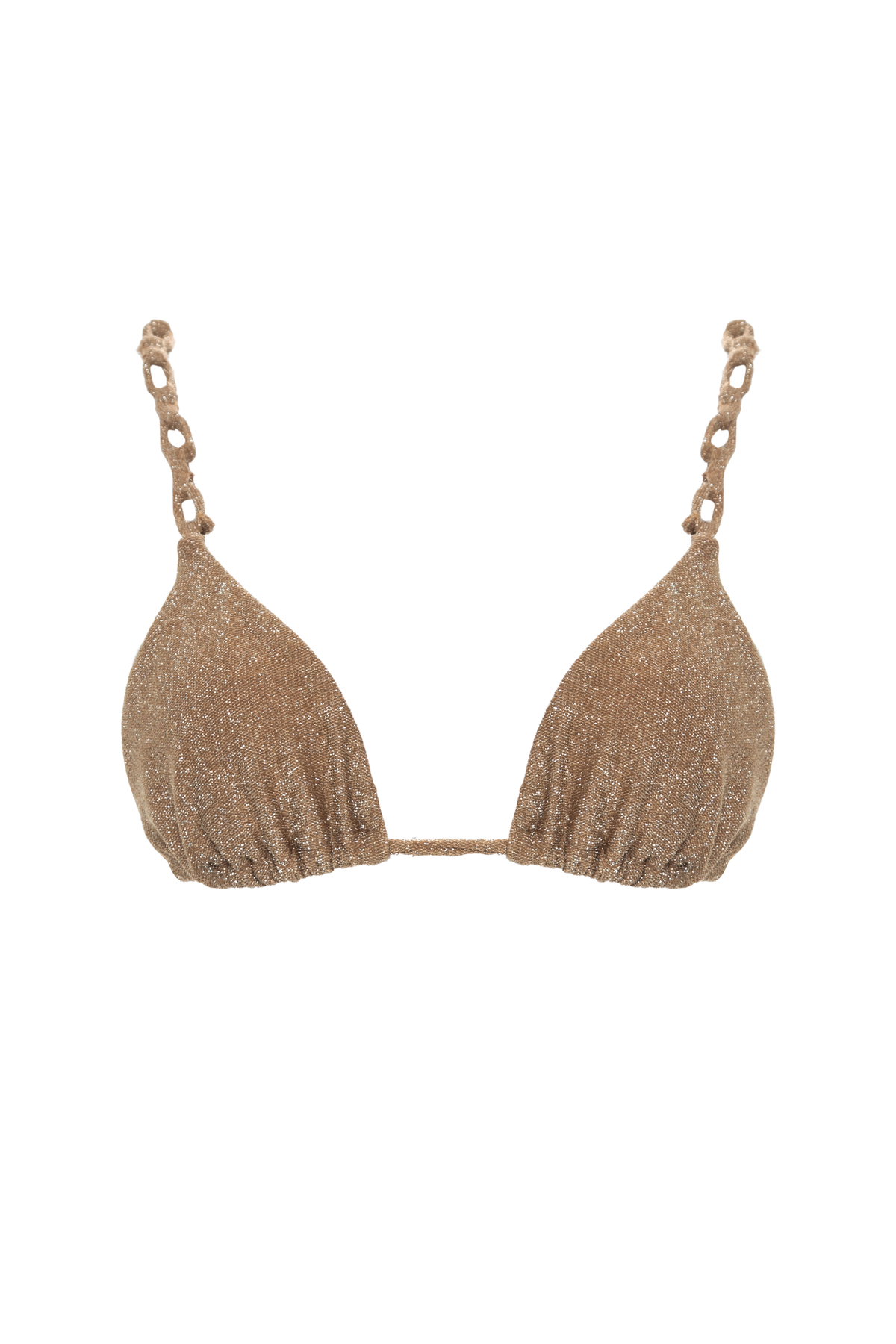 Top Tríangulo Dorado Sparkly
