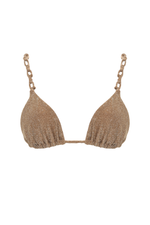 Top Tríangulo Dorado Sparkly