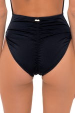 Entero Con Control De Abdomen Negro Sparkly