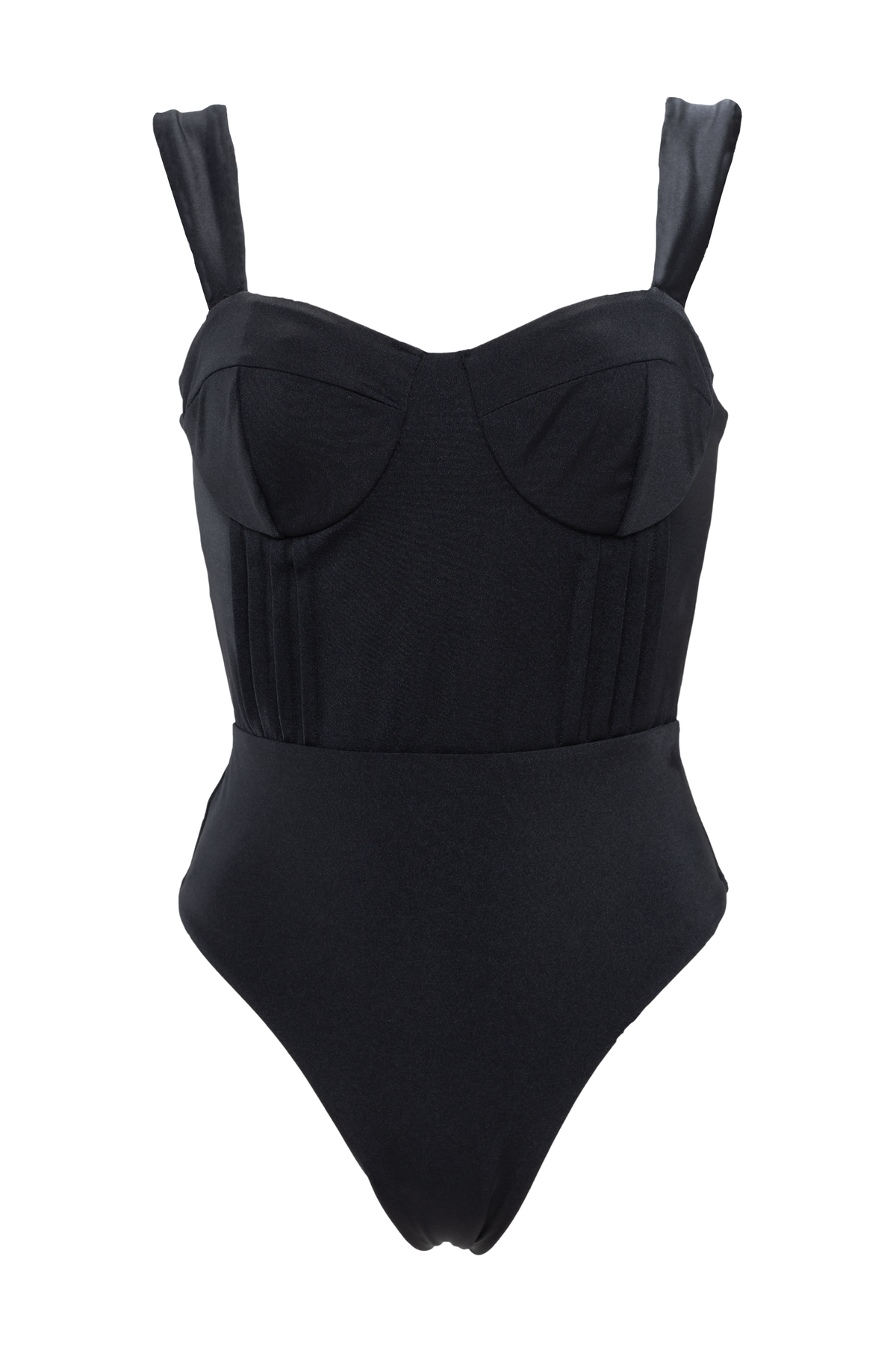 Entero Con Control De Abdomen Negro Sparkly