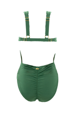 Entero Con Control De Abdomen Verde Sparkly
