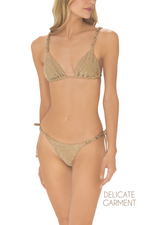 Top Tríangulo Dorado Sparkly