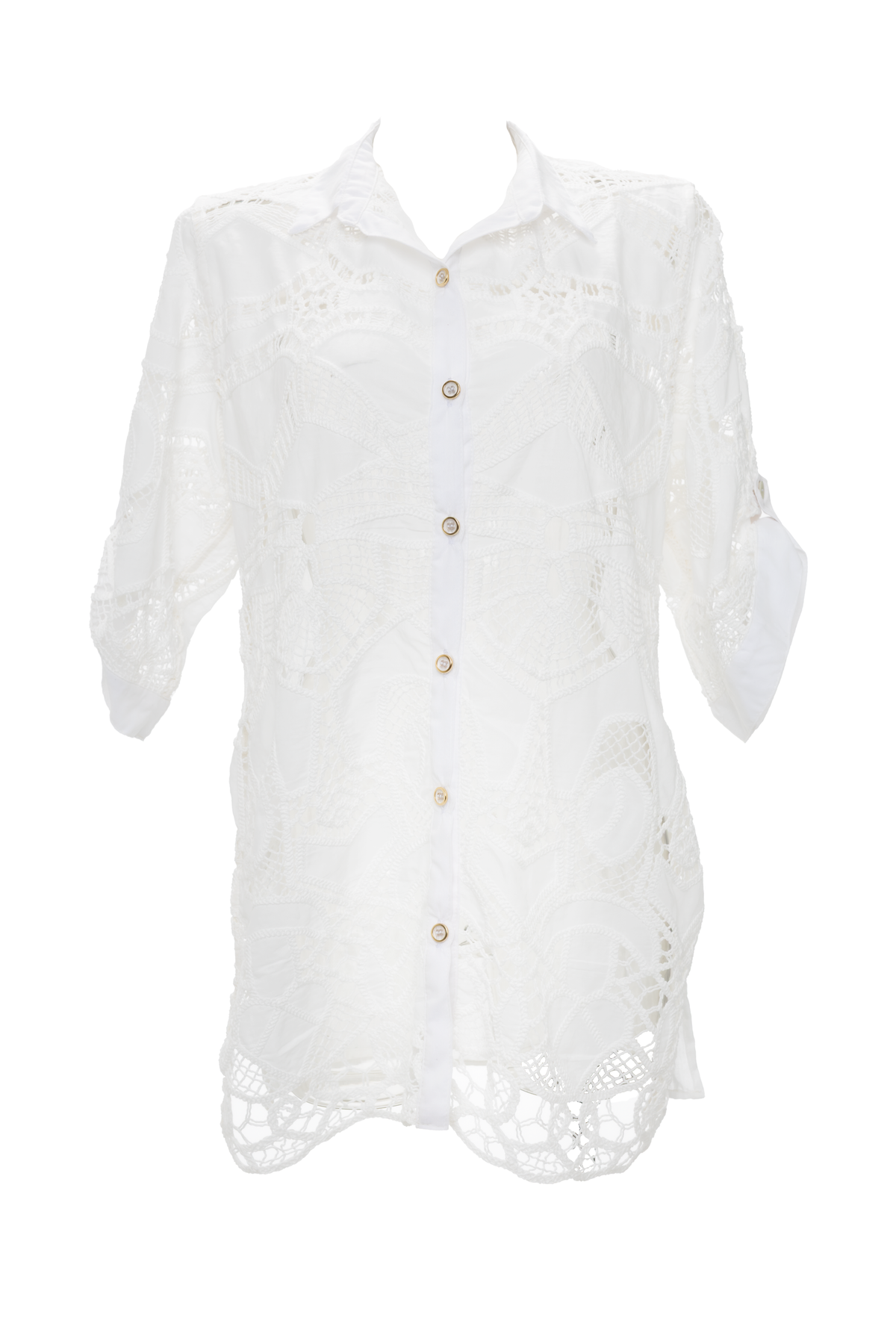 Camisa Ojalillo Marfíl Sparkly