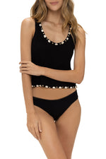 Crop Top Negro Sunrises