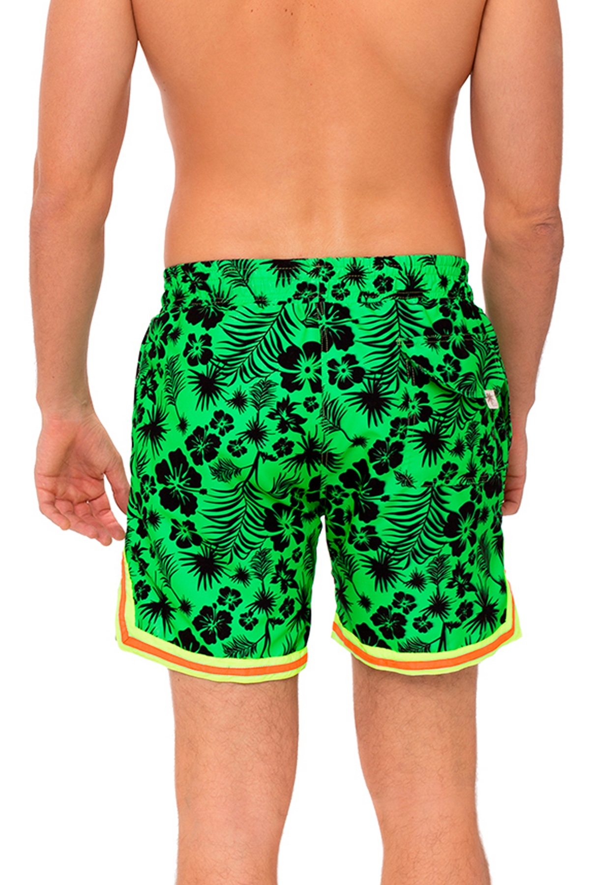 Pantaloneta Hombre Neón Floral