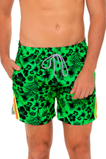 Pantaloneta Hombre Neón Floral