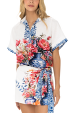 Camisa Estampada Victoriana