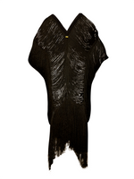 Cover Up Flecos Negro Mykonos