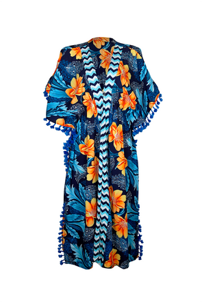 Kimono Ajustable Paisley - Floral - Sunset