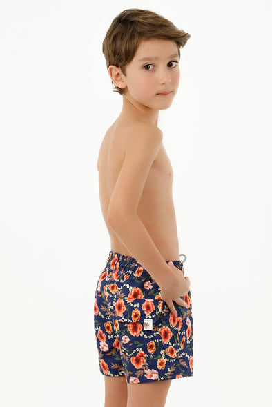 Pantaloneta niño silueta básica Azulejos - Selvática