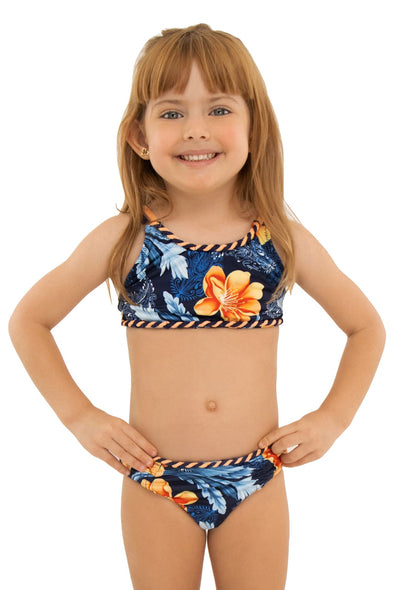 Bikini de niña floral