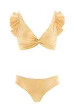 Top con boleros y panty tiro medio