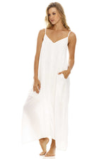 Vestido con Amarre Delantero Marfil Palette