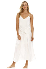 Vestido con Amarre Delantero Marfil Palette